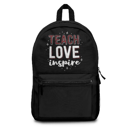 Teach Love Inspire Teacher Christmas Gift School Backpacks