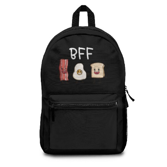 Fried egg bacon and toast best friends forever Backpacks