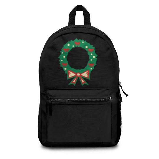 christmas wreath Backpacks