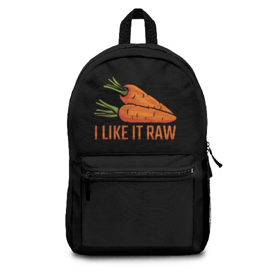 Funny Veggie Foodie Vegetarian Carrot Raw Food Backpacks