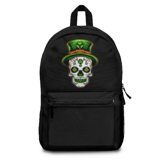 Sugar Skull St Patricks Day Backpacks