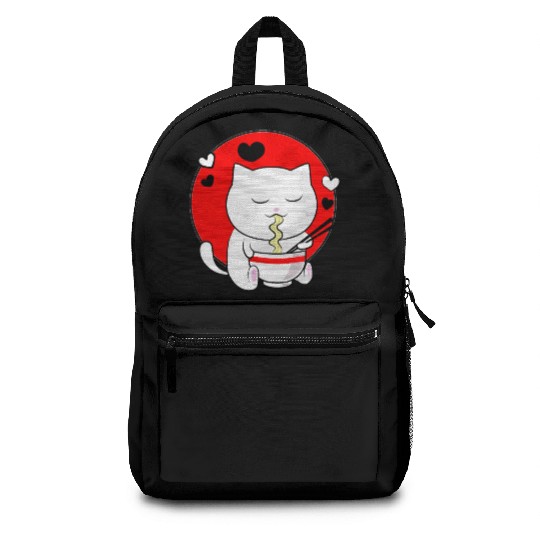 Kawaii Ramen Anime Cat Japanese Manga Backpacks