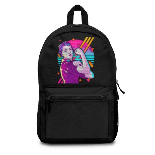 Rosie The Riveter Vaporwave Backpacks