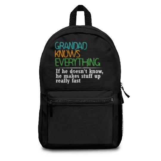 GRANDAD KNOWS EVERYTHING - GIFT FOR GRANDAD - FUNN Backpacks