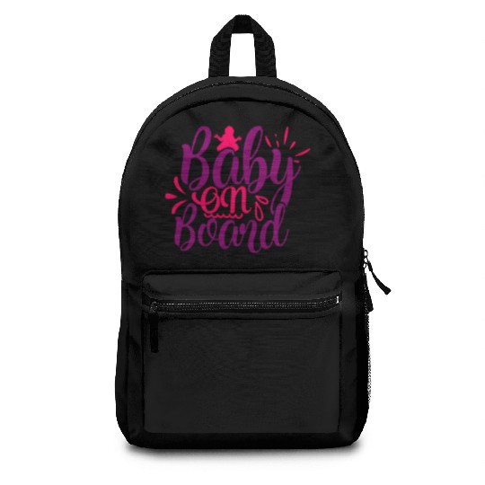 Backpacks of maternity baby on board gift humor fun