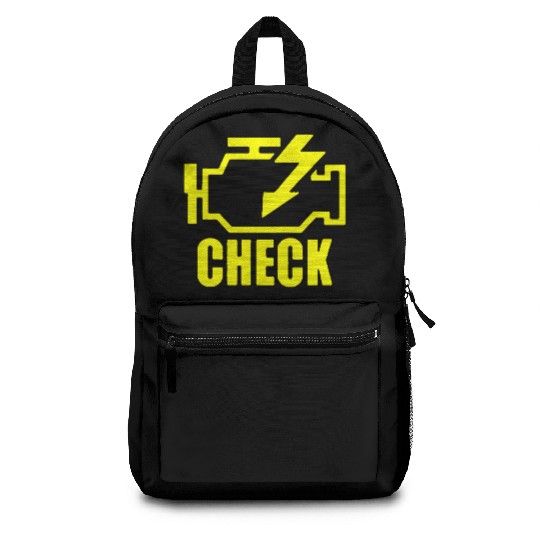 Mechanic Auto Repair Check Engine Light Backpacks