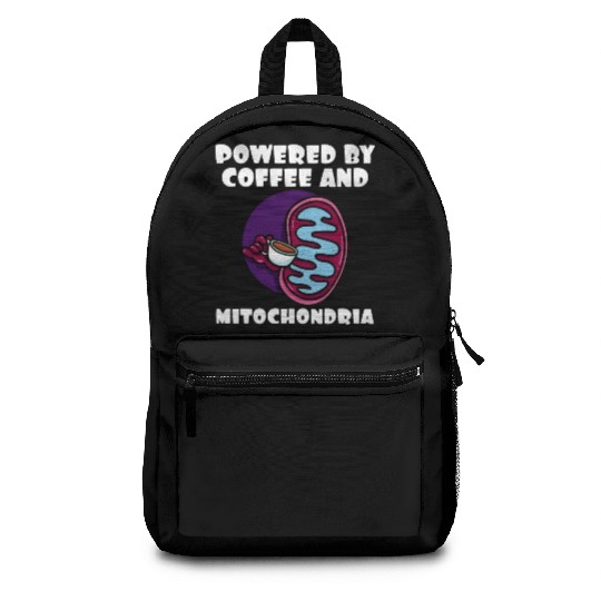 Powered By Coffee And Mitochondria Backpacks