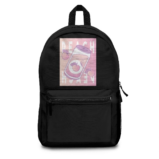 Peach Drink Aesthetic Vaporwave Japan Backpacks