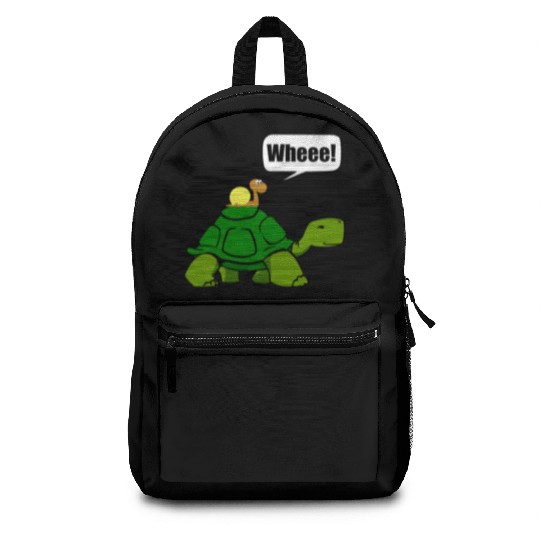 Snail Turtle Ride Cartoon Funny Backpacks