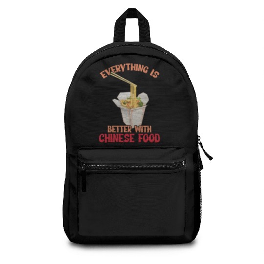 Chinese Food Expert Asian eating Noodles Foodie Backpacks