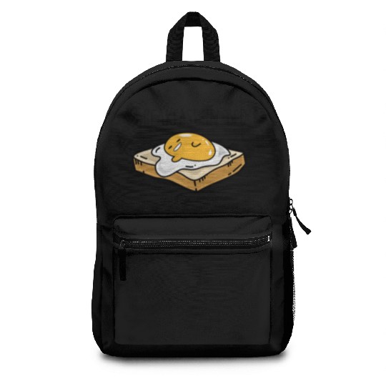 Fried egg toast - Breakfast in bed Backpacks