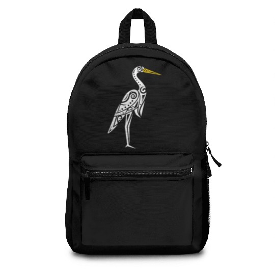 Maori Kotuku White Heron Polynesian T Tattoo Backpacks