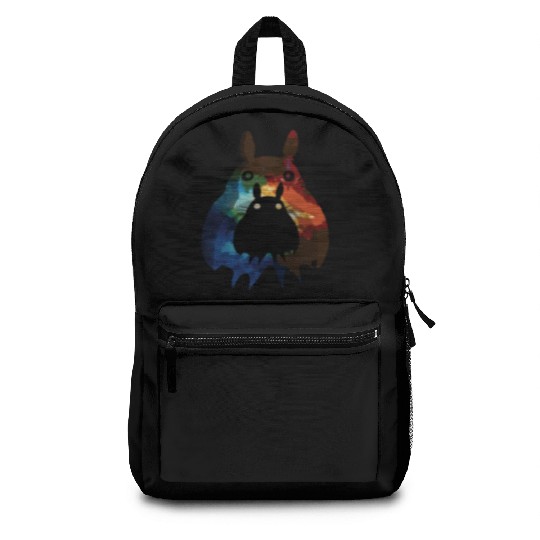 Totoro Watercolor Silhouette Fantasy Fictional Backpacks