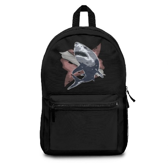 Scuba Diving Shark Gift holiday retro Backpacks