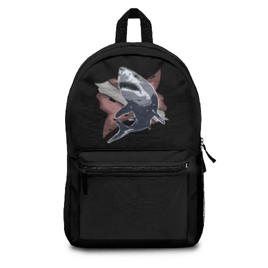 Scuba Diving Shark Gift holiday retro Backpacks