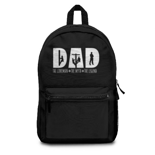 Dad The Lineman The Myth The Legend Granddad | Backpacks