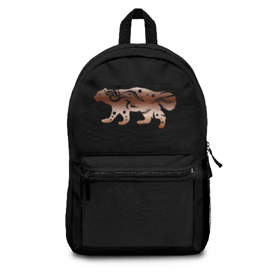 Wolverine Bear Gulo gulo T Tattoo Gift Idea Backpacks