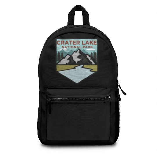 Retro Vintage Crater Lake National Park Gift Backpacks