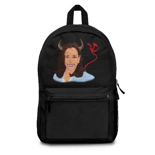 Trump kamala harris monster communist Backpacks