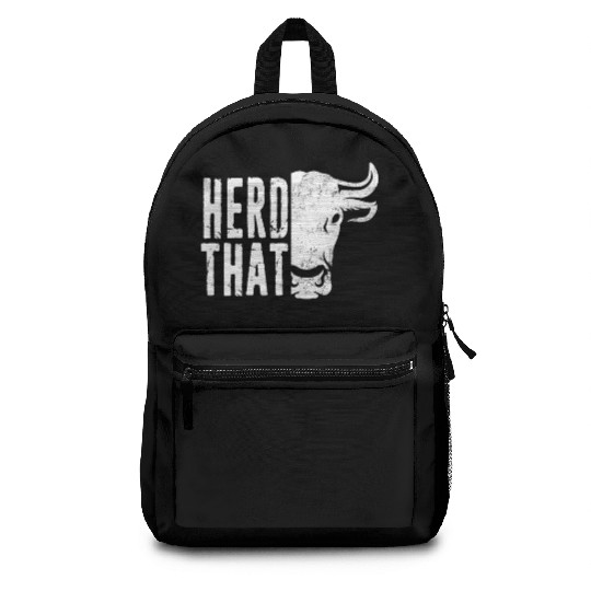 Herd That Farming Dairy Farmer Cattle Rancher Gift Backpacks