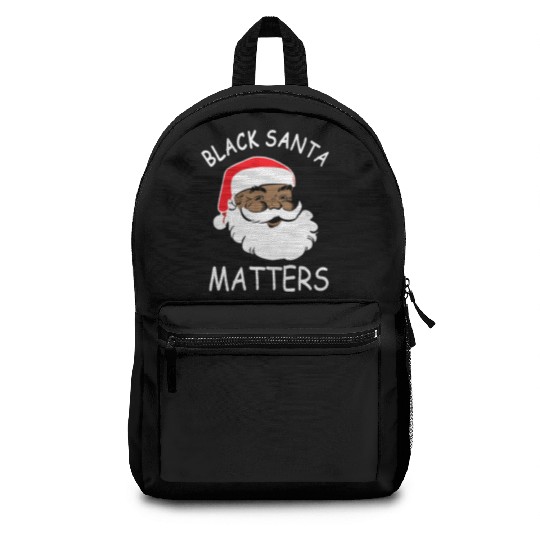 African American Black Santa Matters Christmas Backpacks