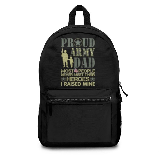 Proud Army National Guard Dad American Flag Backpacks