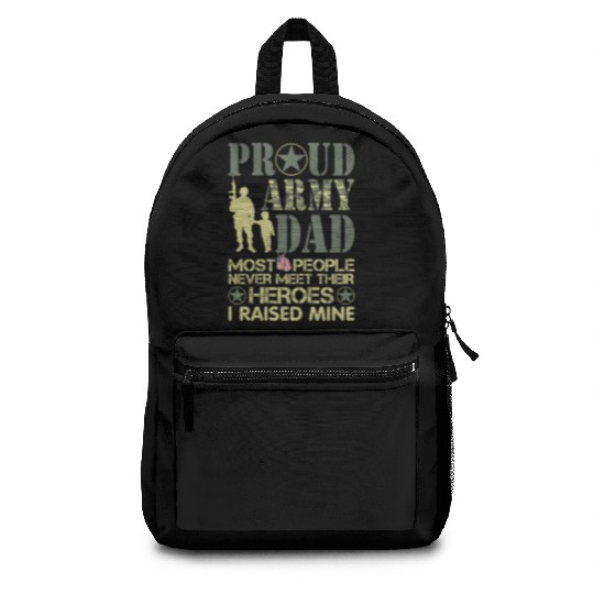 Proud Army National Guard Dad American Flag Backpacks