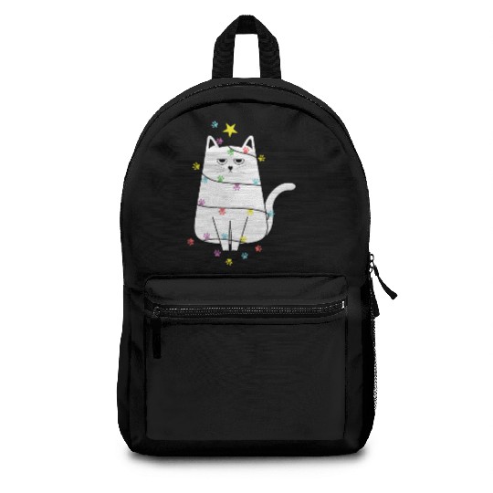 Grumpy Christmas Cat, Funny cat Women’s Christmas Backpacks