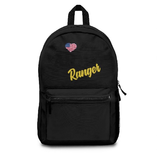 Proud US Army Ranger American Military Family Flag Backpacks