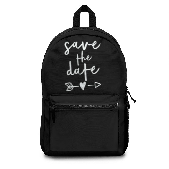 Bride Couple Engagement Save The Date Wedding Backpacks