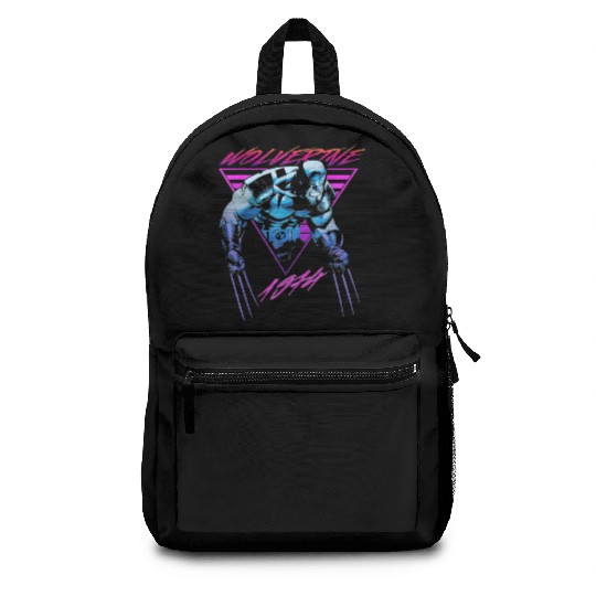 M-a-r-v-e-l W-o-l-verine Neon Retro Logan Graphic Backpacks