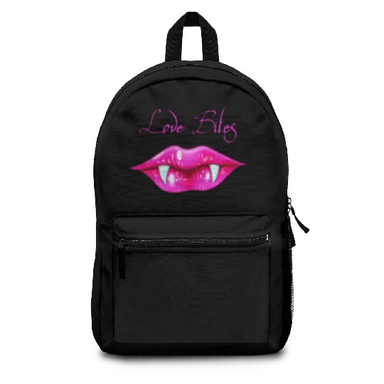 Pastel Goth Love Bites Vampire Lips Valentine Backpacks
