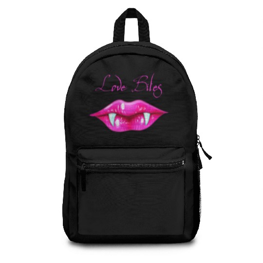 Pastel Goth Love Bites Vampire Lips Valentine Backpacks