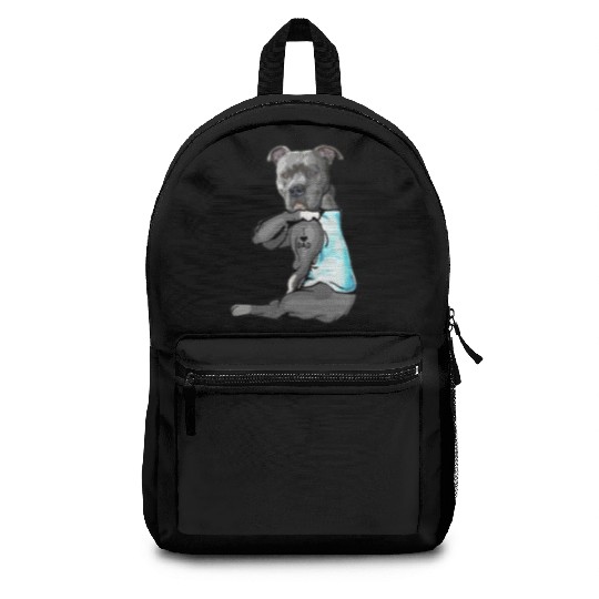 Cute Pitbull I Love Dad Dog Lovers Fathers Day Backpacks
