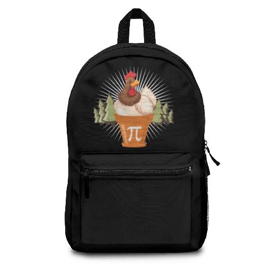 Chicken Pot Funny Pi Day Math lover 3.14 Backpacks