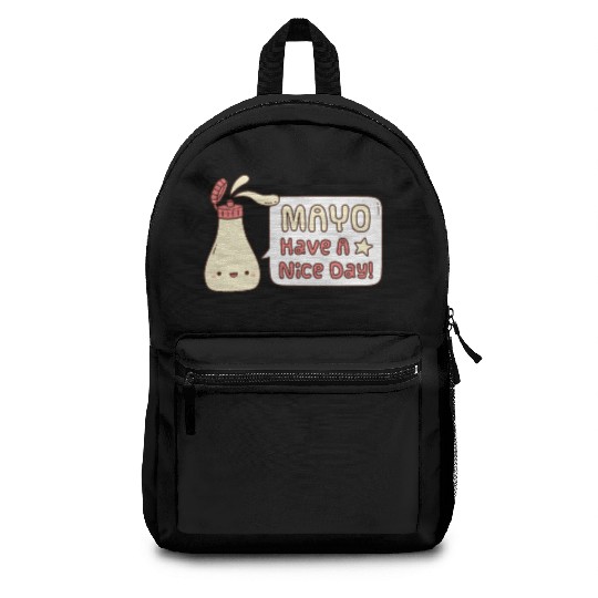 Mayo Have A Nice Day Cute Greeting Doodle Backpacks