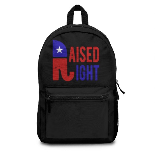 Raised Right Proud Republican Elephant Logo Usa Backpacks