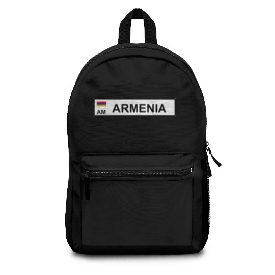 Realistic Armenia License Plate Sticker Backpacks