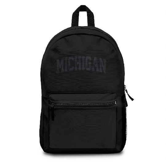 Vintage Michigan Crewneck College Style Sports Us Backpacks