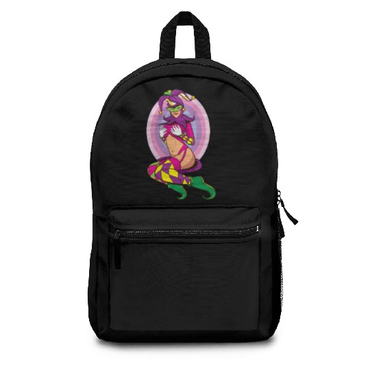 Joker Girl Backpacks Card Deck Halloween Costume