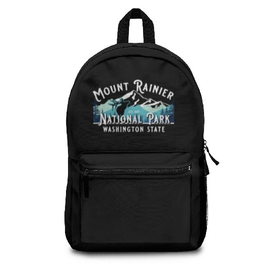 Vintage Mount Rainier National Park Washington Sou Backpacks