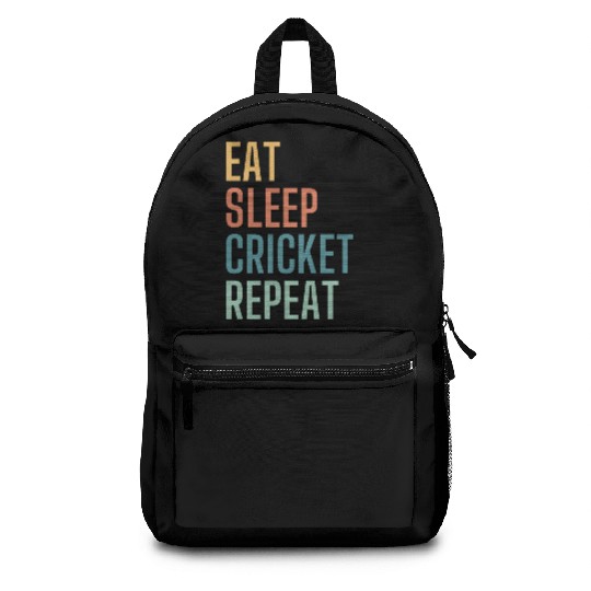 Eat Sleep Cricket Repeat Backpacks