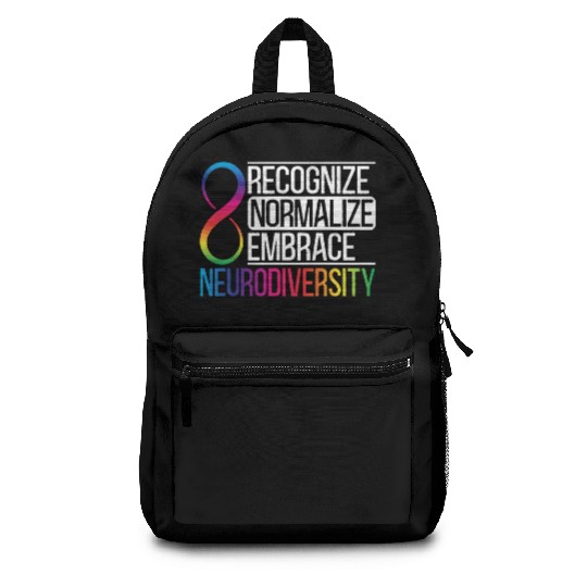 Recognize Normalize Embrace Neurodiversity Autism Backpacks
