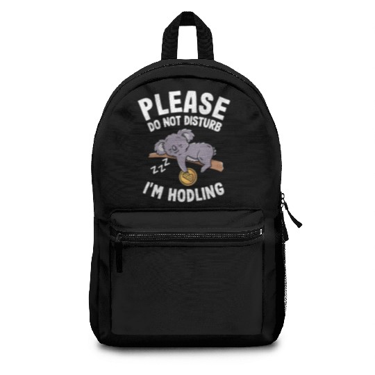 Please Do Not Disturb Funny Bitcoin Koala Hodl BTC Backpacks