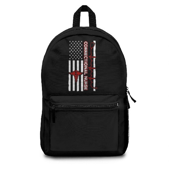 Correctional Nurse USA Flag Nursing RN Backpacks