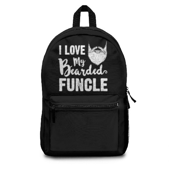 I Love My Bearded Funcle Cool Uncle Family Gift Backpacks