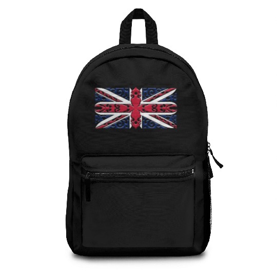 Union Jack British Flag Ornamental Style Backpacks