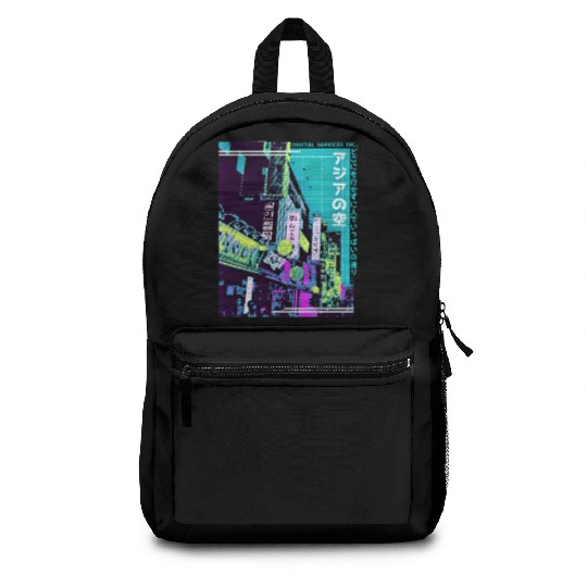 Aesthetic Vaporwave Japan Style 80s 90s Tokyo Asia Backpacks