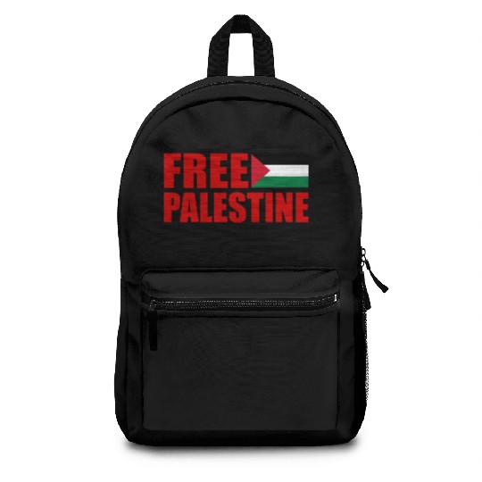Free palestine Backpacks