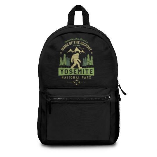 Yosemite National Park California Bigfoot Vintage Backpacks